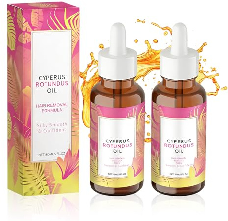 FunnAura 2 Pcs Cyperus Rotundus Oil, 120ml Gentle Hair Removal Oil for All Skin