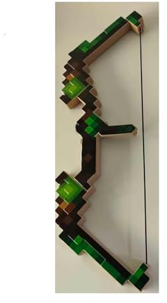 Set Arco e Frecce per Bambini con Luci LED e Bersaglio,Giocattolo a Tema Pixel, Giochi di Tiro per Bambini,Regalo per Bambini di 4 5 6 7 8 9 10 Anni, Idea Regalo di Compleanno per Maschi (GREEN)