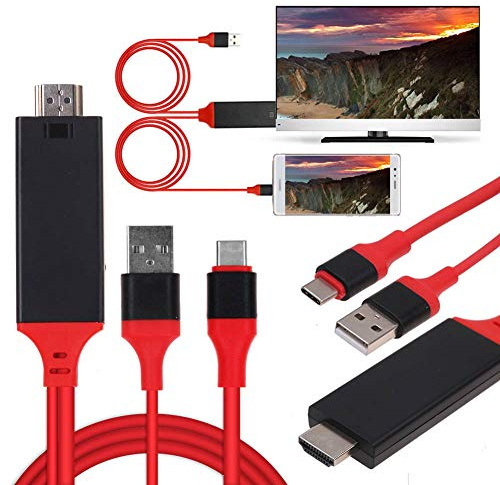 Dragon Trading - Cavo MHL USB 3.1 tipo C a HDMI 1080p HD, compatibile con Samsung Galaxy S8 9 MacBook Pro