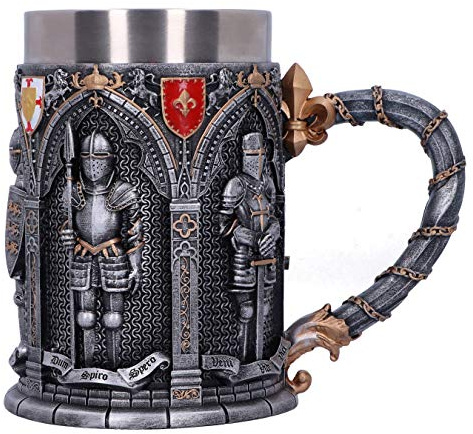 Nemesis Now Vow English Panzerkrug, Lateinamerikanischer Ehor, Silber, 15,3 cm