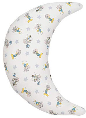 pic Bear Stillmond & Schmusekissen Happy 120 cm | anschmiegsames Stillkissen & Bauchstützkissen | Kuschel- & Lesekissen | geräuscharme EPS-Microperlen Füllung | TÜV Zertifiziert (Ed Sterne weiß)