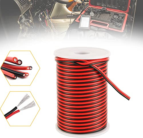 PSEQT Marine Boat LED Lights Wire, 100ft/30M 22AWG 2pin Extension Cable Wires Cord for 3528 5050 5630 Led Strip Light for Pontoon Boat Kayak Stern Anchor Courtesy Navigation Bow