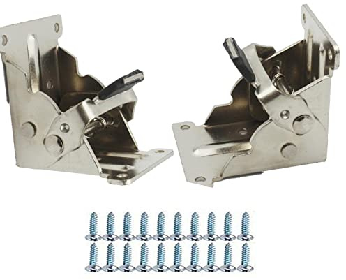 2 Stück Tischbein klappbare Klammern, 0°-90°-180° klappbare Möbel Bein Scharniere mit Schrauben, klappbare Scharnier Hardware, Self-Lock Erweiterung zusammenklappbar Regal Halterung