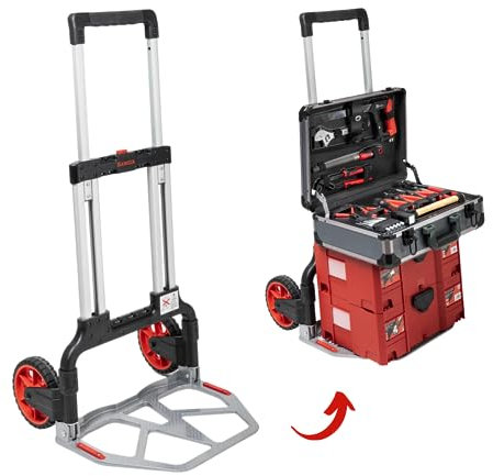 HANGER Diable Pliable en Aluminium pour déménagement et Transport de matériau – 125 kg de capacité