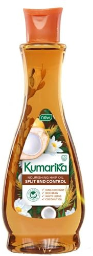 Kumarika Nourishing Hair Oil Split End Control 200ml pack: Enrichie d'un extrait 100% naturel et pur pour réduire les pointes fourchues et donner des cheveux sains, forts et brillants