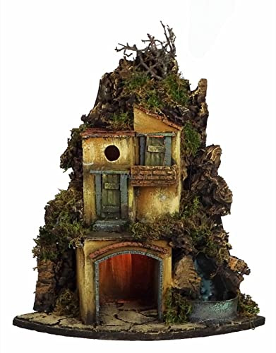 HolyRome Eckkrippe mit Wasserfall Stil 700 Neapolitanisch 8-10 cm