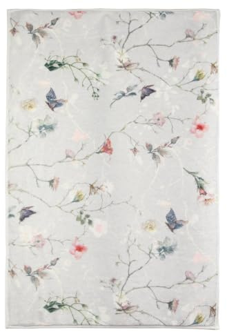 Kleine Wolke Badteppich Flores Multicolor 70 x 120 cm | OEKO-TEX zertifiziert, besonders weich, rutschhemmende Unterseite, für Fußbodenheizung, maschinenwaschbar, 100% Polyester