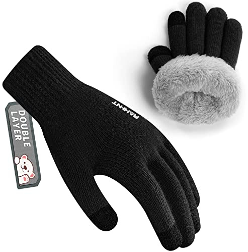 Kids Winter Gloves for Boys Girls Children Toddler Thermal Wool Knit Gloves with Insulated Fleece Lining Keep Hand Warm Gift