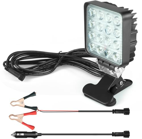 Boat Docking Headlights Led Pod Lights 30W 6000K 12V Above Water Flood Marine Led for Kayak Bass Jon Fishing Boat Spreader Light T-top Deck Driving Stern Lights Truck Light