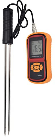 NDNCZDHC Heu-Feuchtigkeitsmessgerät Mit 16,3-Sonde, 5% Bis 30% Digitales LCD-Getreide-Feuchtigkeitsmessgerät, Tragbarer ℃/F-Wassergehaltsanalysator Für Getreide, Stroh, Mais, Weizen, Reisbohnen