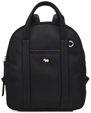 RADLEY London Chesil Place Responsible Small Zip Around Backpack for Women, in Black Recycled Polyester