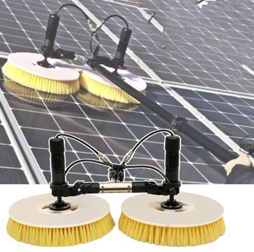 Lakenbroade Kit für elektrische, mit Wasser gespeiste Stangen, Reinigungsbürste für Solarmodule, Reinigungsbürste für Solarmodule für Außenfenster, ausziehbare Reinigungsbürste,GPBB5.5M