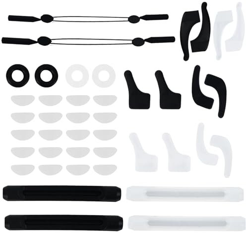20 Paare Anti Rutsch Brille, Brillen Nasenpads, BrillenbüGel, 2 Artikel Verstellbarer Brillen Halteriemen, Silikon Brillen Ohrpolster Ring, Geeignet FüR Brillen, Sonnenbrillen, Lesebrillen