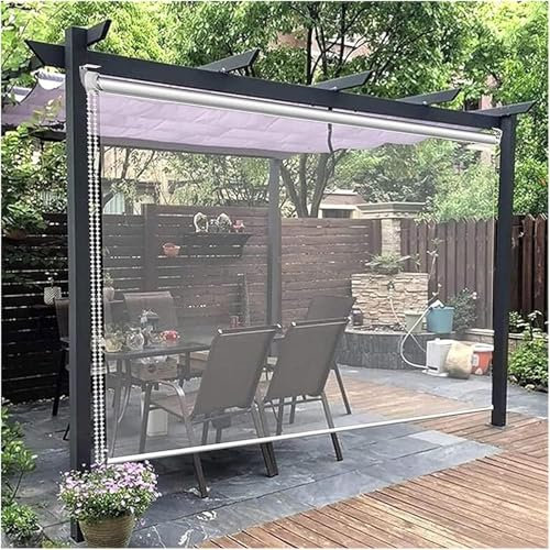 Generico A,190 * 200cm, Plastica in PVC Tapparella Avvolgibile Multiuso Impermeabile Antipioggia Antipolvere Tende Rullo Trasparente per Esterni per Giardini Balconi Terrazzo Gazebo