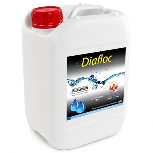 DIASA INDUSTRIAL Floculante líquido para Piscinas SUPERCONCENTRADO - DIAFLOC - clarifica el Agua turbia - 10 litros