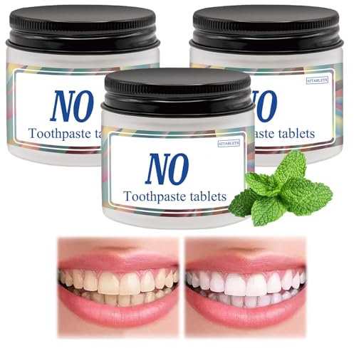 3 Boxes Nobs Hydroxyapatite Toothpaste Tablets - Natural, Chewable and Environmentally Friendly Travel Tabs