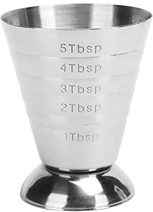 Jeanoko 1PCS Stainless Steel Measuring Cup,Cocktail Jigger Ounce Cup with Scale for Bar Bartending