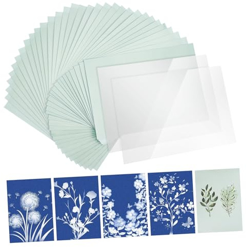 COOPHYA 1satz Cyanotypie Papier Sonnenaktiviertes Druckpapier Für -kunst Und Bastelprojekte Hochsensitives Papier Für Kreative Anwendungen Leuchtende Farben Und Einfache Nutzung
