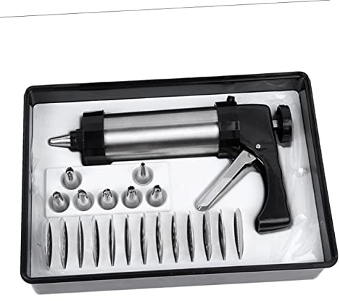 CIYODO Kit Presse à Biscuits 21 Pièces INOX, Disques Et Embouts De Glaçage, Presse Pâtisserie Ergonomique, Décorateur De Desserts Maison, Ustensiles De Cuisson pour Biscuits Et Gâteaux