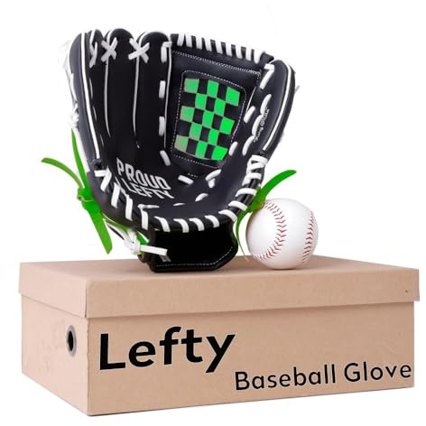 Left Handed Baseball Glove for Kids, Entry-Level Left Handed Baseball Glove, Durable Lefty Tball Gloves for Kids Youth Training. 11.5in, Age 7-11