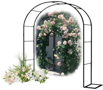Gartenbogen-Spalier für Hochzeits- und Party-Dekorationen, grüner Laubenständer für Kletterpflanzen, Blumen, Obst und Gemüse, 180 x 220 x 40 cm, Hintergrundrahmen