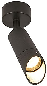 USMCPQVXN Foco de Techo Led para Montaje en Superficie, Luz de Techo Ajustable de Aluminio con Tubo Oblicuo, Focos Direccionales para Pasillos, Galerías Y Salas de Estar Interiores/Negro 4000K