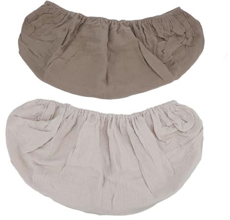 AOWINHIT Wickelunterlage-Bezug, Weich, Atmungsaktiv, 2 Stück, Windel-Wickeltischunterlage für Babys, Geeignet für Neugeborene und Babys, Baumwolle, 82 X 41 Cm (Hellbraune Aprikose)
