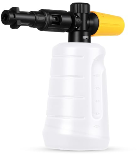 HOTUT Lancia Schiuma per Idropulitrice Karcher K2 K3 K4 K5 K6 K7,700ML Cannone Schiuma Alta Pressione Regolabile,Lancia Schiuma per Pavimento dell'automobile Pulizia delle Finestre