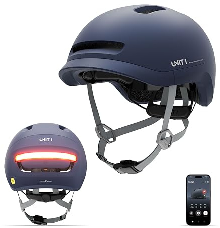 UNIT 1 NEON MIPS Smart Fahrradhelm mit Blinkern & Bremslicht | MIPS Smart-Fahrradhelm mit Blinkern, Lichtern & Sturzwarnung