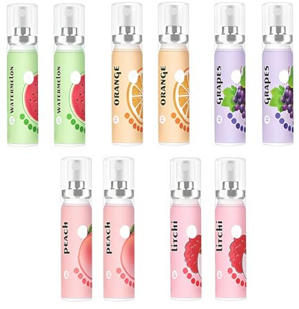 Daozhogo Mundspray mit Fruchtgeschmack, 10 Stück 20 Ml Atemerfrischer Mundspray, Auffrischungspflegespray, Tragbares Spray, gegen Mundgeruch und Karies, Mundgeruchspflege,nachhaltig Frischen