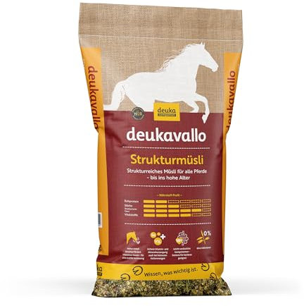deukavallo Strukturmüsli 15 kg | Pferdefutter | faserreiches Müsli | sichere Vitamin- und Mineralversorgung | haferfrei | unterstützt stabile Verdauung + Stoffwechsel | ideal für Seniorpferde…
