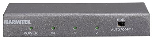 Sdoppiatore HDMI 4K60 - Marmitek Split 612 UHD 2.0-1 ingresso / 2 uscite - Ultra HD - Splitter HDMI - 3840 x 2160-60 Hz - HDR - 18 Gbs - HDCP 2.2 - Interruttore EDID - Amplificatore integrato