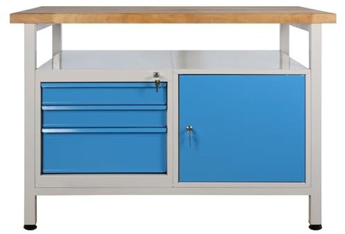 ADB Werkbank Werktisch Werkstatt Arbeitsplatte Werkzeugtisch 1200x840x600 mm