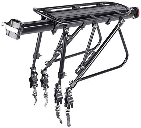 YQ&TL Fahrrad GepäCkträGer Mountainbike Hochleistungs-FahrradgepäCkträGer SattelstüTzenhalterung FüR GepäCk Hinten 24-29 Zoll Fahrrad Mit Montagewerkzeug, 100 Kg Beladen B