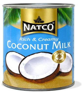 Natco Coconut Milk Rich Creamy Cans Premium Quality Cooking Tins - Pack of 6x400ml