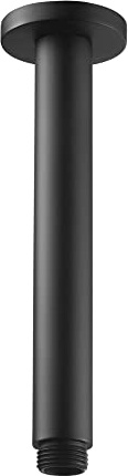 ENKI A16 Ceiling Mounted Round Shower Arm, Matt Black, Rainfall | Solid Brass, 1-Year Guarantee, Rainfall Shower Head Arm, Replacement Arm, Modern, Easy Install, Bathroom