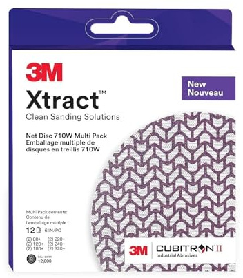 3M Xtract Cubitron II Net Disc 710 W, 6 x NH, 80+, 120+, 180+, 220+, 240+, 320+, 12 par intérieur, 20 par boîte