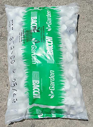 BACCHI Ciottoli Marmo Bianco Carrara 40/60 mm Sassi Pietre arredo vasi e Giardino in Sacchi da 20 kg