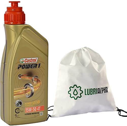 Huiles moteur 4 temps 15w50 lubrifiant Castrol Power1 4T 15W-50 avec porte-clés tire-bouchon 4x1lt