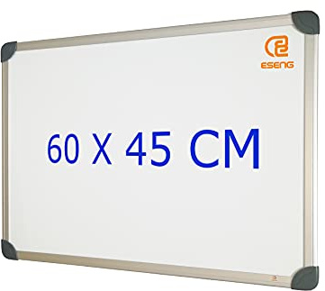 ESENG® Basics Magnetisches Whiteboard - 45x60 cm mit Aluminiumrahmen, ohne Stiftablage, trocken abwischbar, wiederbeschreibbar