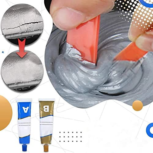 2022 New Fullkk Magic High Temperature Resistant Liquid Metal Welding Filler,Appliances Casting Repair Glue,Magic Metal Cast Iron Repair Paste,Industrial Heat Resistance Cold Weld Metal Repair Paste
