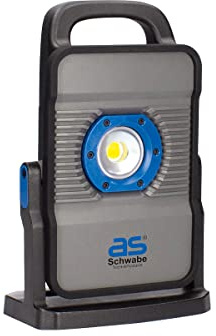 as - Schwabe ACCULINE MULTI LED Strahler 20 W, 2600 Lumen - 4 Leuchtstufen | mit Adapter für Akkus verschiedener Hersteller (14,4V/18V) - robuster Baustrahler - Powerbank-Funktion - USB-Ausgang, 46451