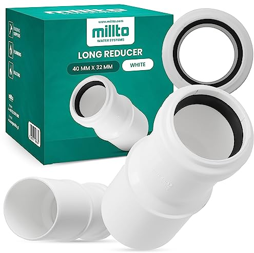 Millto™ Reduzierstück 40x32 mm Orange Rohrreduzierung Reduziermuffe Reduzierung Abwasserrohrreduzierstück Wasserleitungsadapter Abwassersysteme PP Rohrverbinder Rohrverschraubung Reduktion