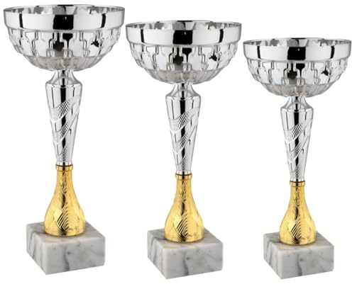 Hole Gadget Tris di Premiazioni Personalizzate Coppe e Trofei Sportivi con Targhetta Inclusa Premio per Tutti Gli Sport e Riconoscimento o Fantacalcio