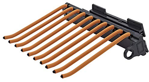 KARFRI Ausziehbarer Hosenständer auf der rechten Seite des Kleiderschranks, ausziehbare Krawattenhalter-Kleiderstange, 10 Paar Hosenbügel für Schranktiefe 47 cm