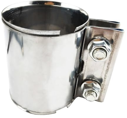 MOCNT Auspuff Schelle Rohrverbinder 65mm Auspuff Klemmschelle Edelstahl Auspuffrohrschelle Doppelschelle Abgasrohrverbinder Auto Auspuffschell Bandschelle Länge 87mm