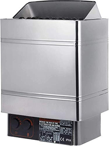 SnamicE Sauna Domestica, Stufa per Sauna 3-9KW, Stufa per Sauna umida e secca per Sauna Spa con Controller Digitale, Stufa elettrica per Sauna con Controller Esterno, 3KW (6KW)