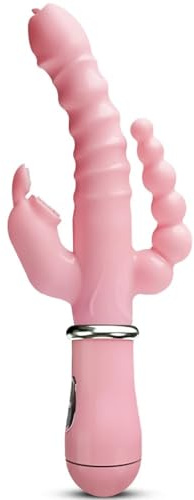 Vibreur Puissant 3 en 1 gode lapin vibrateur étanche Anal clito vibrateur jouets sexuels Pour femmes Couples flirtant gode vibrateur jouets sexuels