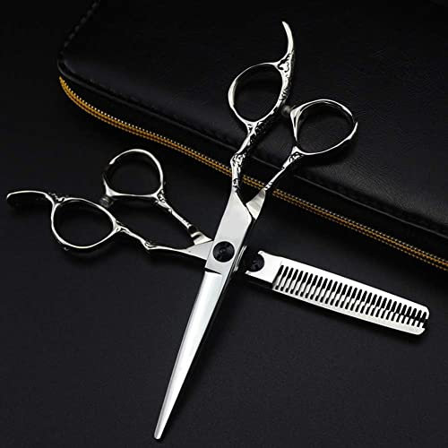 Günstige Friseurschere, Effilierschere für Friseure, Rasiermesser für Haarschnitte beim Friseur, 6,0-Zoll-Haarschere Glyph, 6-Zoll-Set (6-Zoll-Set) (eine Farbe, 6-Zoll-Set)