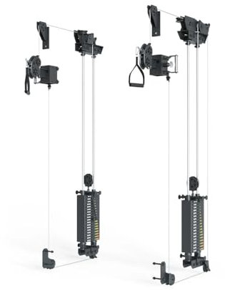 Atletica R8-Bradley | Dualer Kabelzug Anbau | 2x90kg seitliche Gewichtsblöcke | Kabelzug modular montierbar an R8 Power Rack Serie | Kraftstation Zubehör